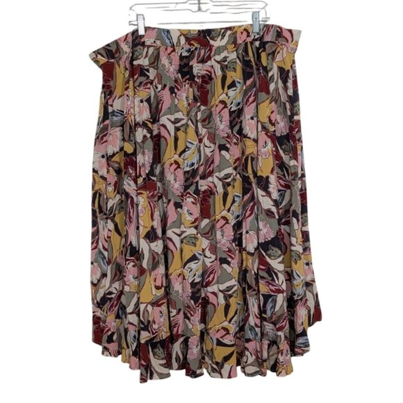 Torrid Floral Challis Hi Low Skirt Womens Plus Size 4X Rayon Casual Pull On - Picture 6 of 11